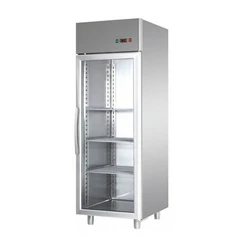 P-AFD07TN-B-PV INOX üvegajtós hűtővitrin (GN 2/1)
