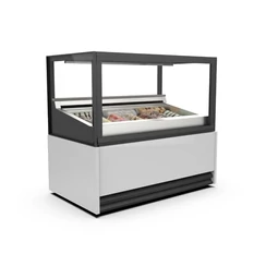 APOLLO X 1360 ZZ Fagylaltpult telepített aggr. 10 tégelyes