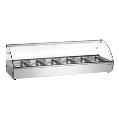Melegentartó vitrin R6 6 x 1/3 GN (305059)