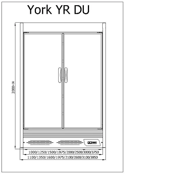 R-1 YR 100/70/200 YORK Hűtött faliregál telep. aggr.