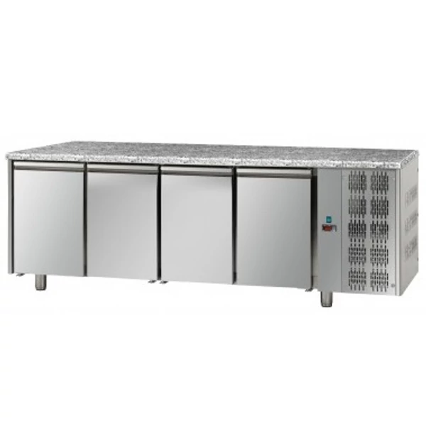P-TP04MID  hűtött munkaasztal 4 ajtóval, cukrászati (600×400 mm)