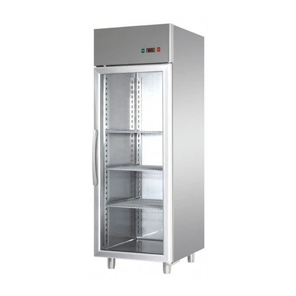 P-AFD07BT-D-PV INOX üvegajtós fagyasztóvitrin (GN 2/1)