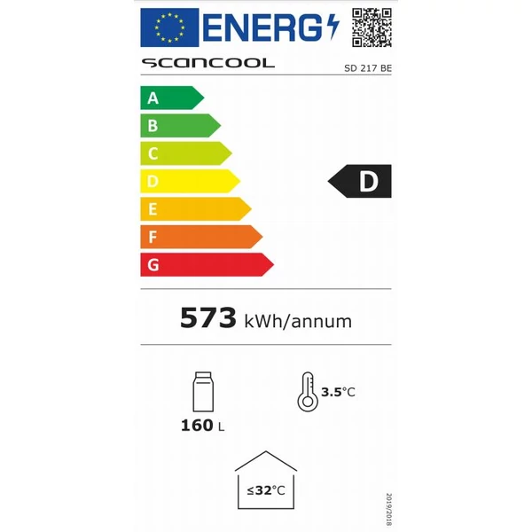 SD 217 BE Üvegajtós hűtővitrin (fekete)