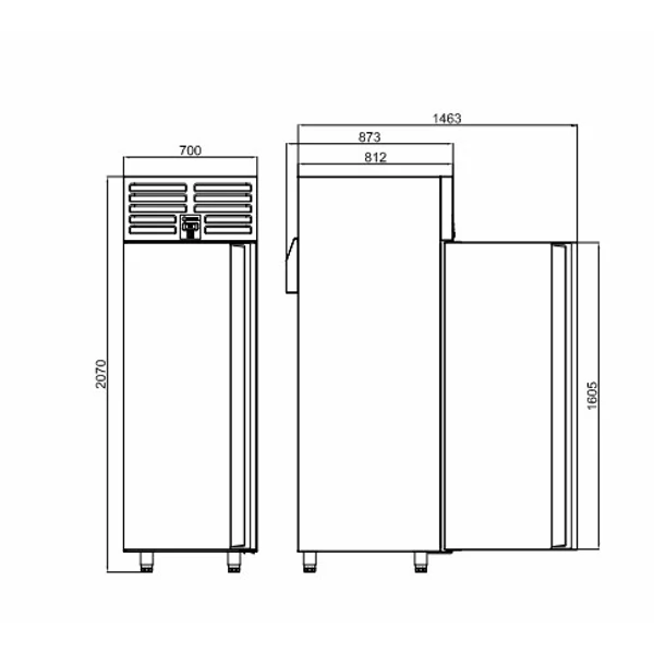 KHP-VC7SD INOX KHORIS PREMIUM Rozsdamentes hűtőszekrény
