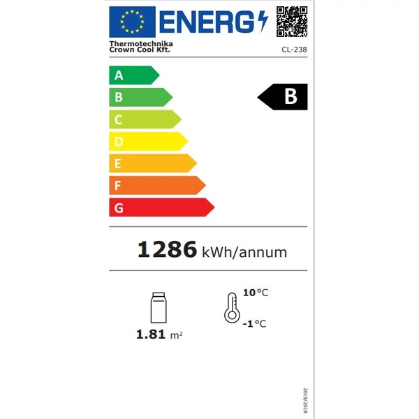 CL-238 Hűtött bemutatóvitrin (fehér) - BEMUTATÓTERMI DARAB