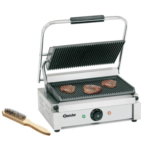 Panini 1R Kontakt Grill, bordázott / bordázott