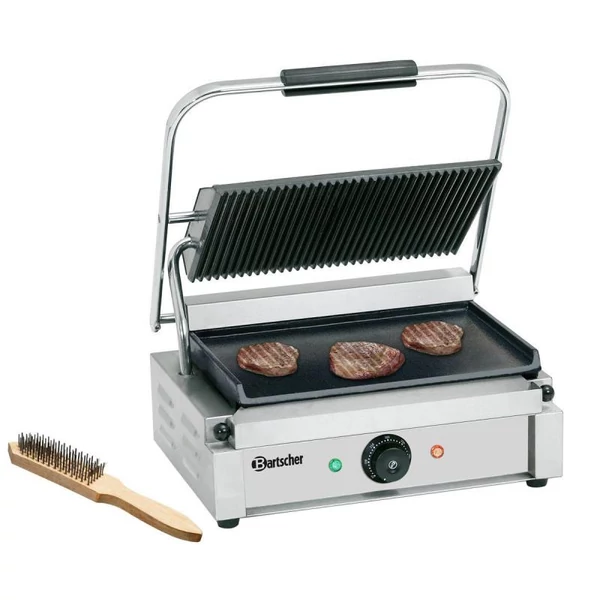 Panini 1GR Kontakt Grill, sima / bordázott