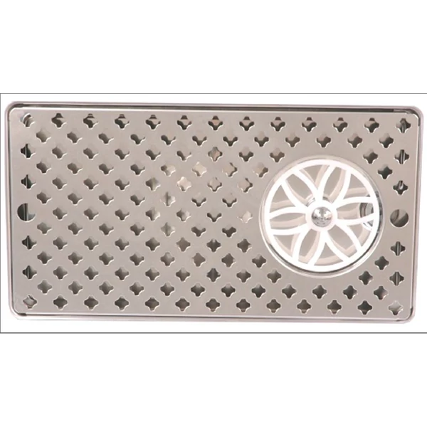 Csepptálca  poháröblítővel rozsdamentes anyagból 6 csapos toronyhoz, 817x214x23 mm