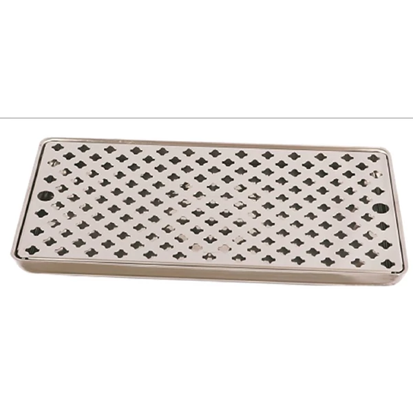 Csepptálca pultra helyezhető, poháröblítő nélkül 608x218x22 mm, króm