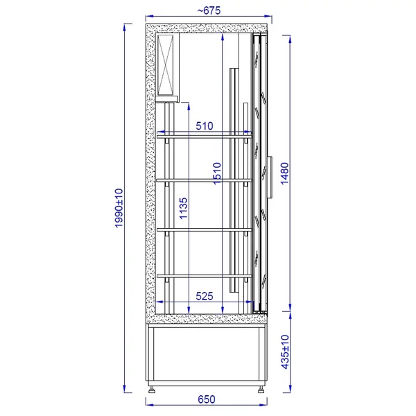 CC 1200 SGD Csúszó üvegajtós hűtővitrin