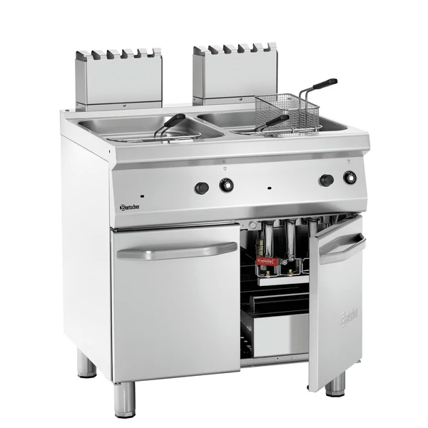 Gázüzemű olajsütő, 700 W800, 2x15 l