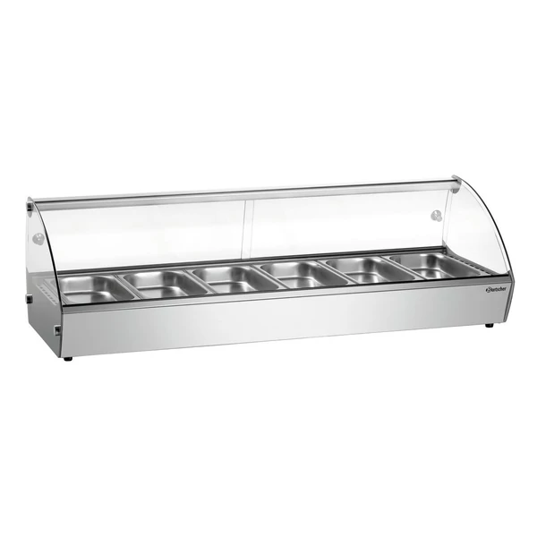 Melegentartó vitrin R6 6 x 1/3 GN (305059)