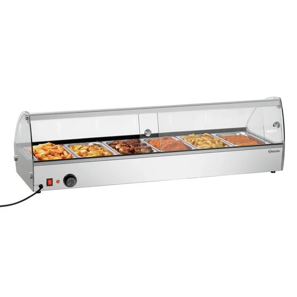 Melegentartó vitrin R6 6 x 1/3 GN (305059)