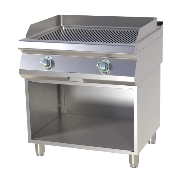 FTR 780 E Fry-top sütőlap, bordázott felülettel