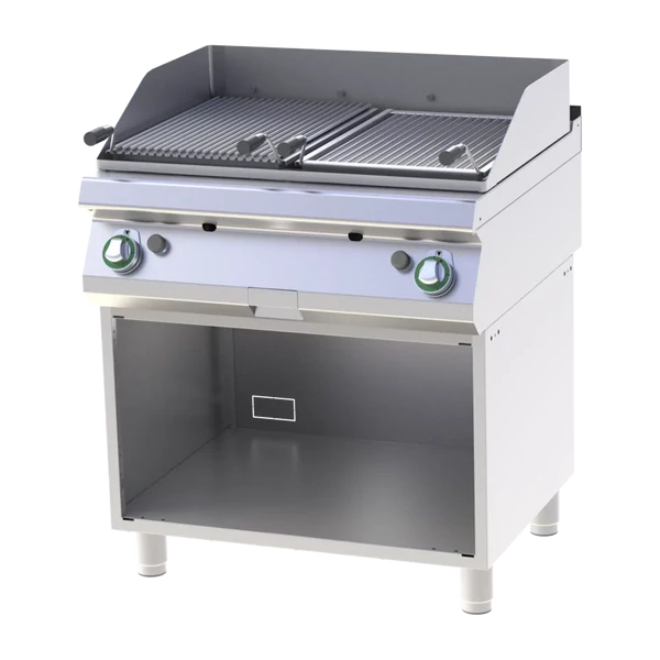 GL 780 G Lávaköves grill gáz, nyitott szekrénnyel 