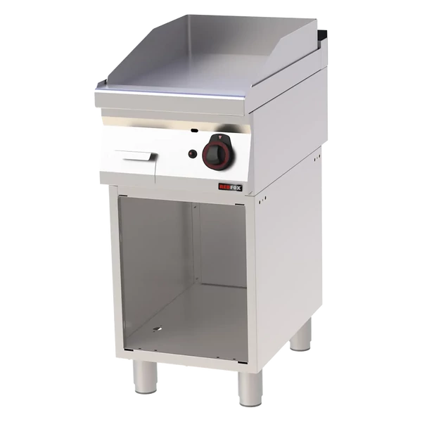 FTH 70/40 G Fry-top sütőlap 40x51 gáz,sima,nyitott szekrénnyel