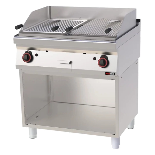 GL 70/80 G Lávaköves grill gáz 2 főzőfelület 2x 52x36