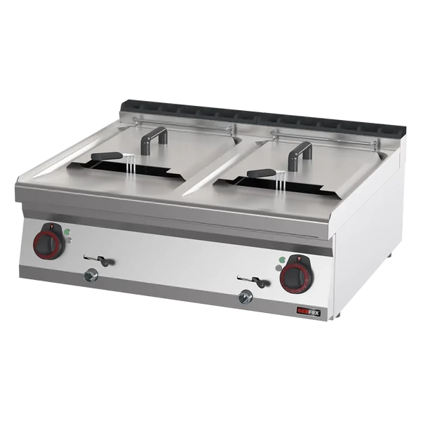 FE 70/08 E Elektromos olajsütő 2 kosár 0,96 kW/l, 13+13 l