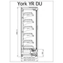 R-1 YR 100/70/200 YORK Hűtött faliregál telep. aggr.