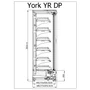 R-1 YR 100/80/200 YORK Hűtött faliregál telep. aggr.