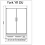 R-1 YR 100/80/200 YORK Hűtött faliregál telep. aggr.