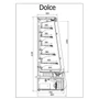 R-1 DC 110/80 DOLCE Hűtött faliregál telep. aggr. (ventilációs)