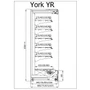 R-1 YR 100/90/200 YORK Hűtött faliregál telep. aggr.
