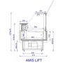 ORIS LIFT 0.94/0.9 STAT Csemegepult  beépített aggr. (statikus)