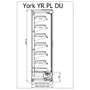 R-1 YR PL 100/90/225 YORK PLUS Hűtött faliregál telep. aggr.