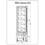 R-1 MVR 60/60/DU MINI VARNA Hűtött faliregál beép. aggr. (nyíló ajtókkal) (V)